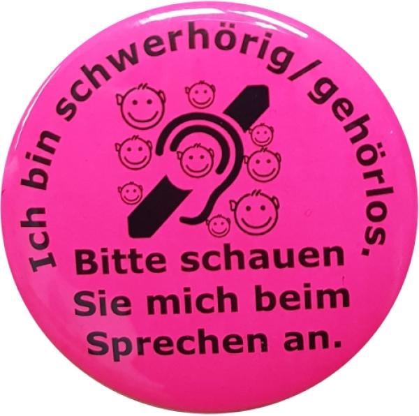 ICH BIN SCHWERHÖRIG NEONPINK